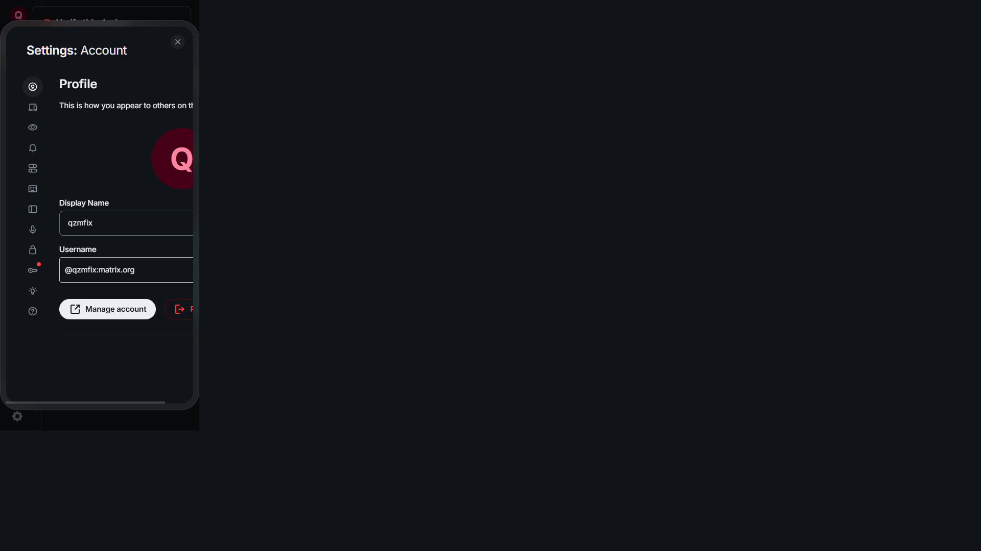 실제 Element 설정에서 Username